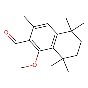 2-Naphthalenecarboxaldehyde, 5,6,7,8-tetrahydro-1-methoxy-3,5,5,8,8-pentamethyl- structure