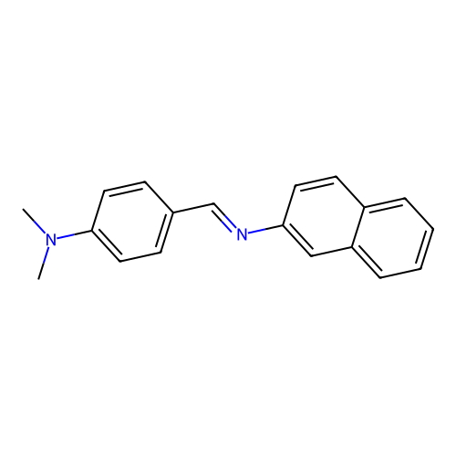 N-{(E)-[4-(dimethylamino)phenyl]methylidene}naphthalen-2-amine structure
