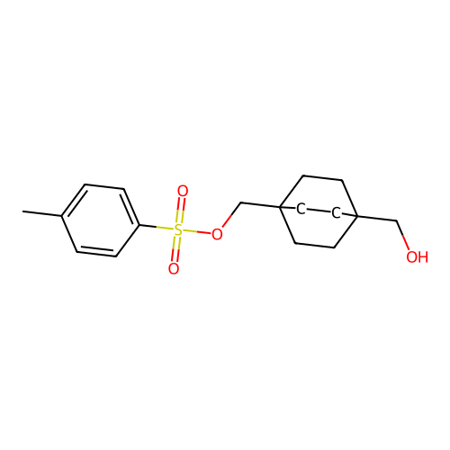 [1-(Hydroxymethyl)-4-bicyclo[2.2.2]octanyl]methyl 4-methylbenzenesulfonate structure