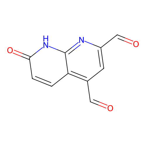 1,8-Naphthyridine-2,4-dicarboxaldehyde, 7,8-dihydro-7-oxo- structure