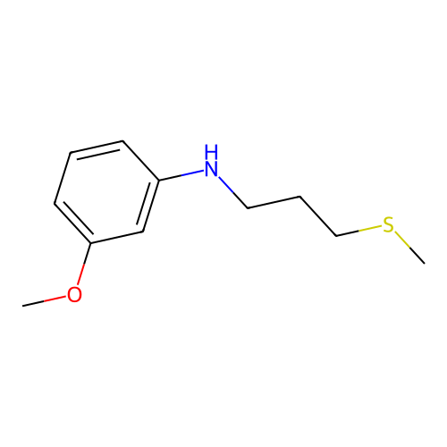 3-methoxy-N-(3-methylsulfanylpropyl)aniline structure