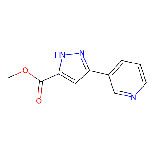 Methyl 5-(pyridin-3-yl)-1H-pyrazole-3-carboxylate structure