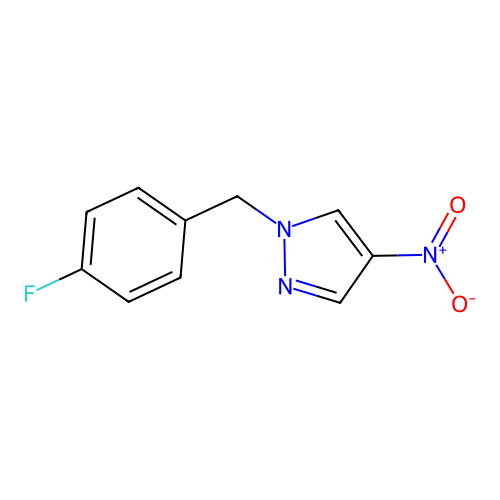 1-(4-fluorobenzyl)-4-nitro-1H-pyrazole structure