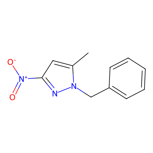 1-benzyl-5-methyl-3-nitro-1H-pyrazole structure
