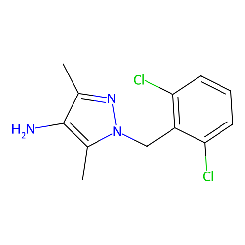 1-(2,6-dichlorobenzyl)-3,5-dimethyl-1H-pyrazol-4-amine structure