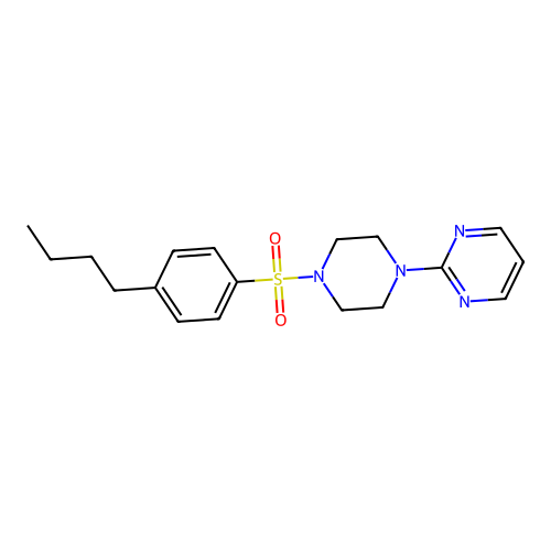 2-[4-(4-Butylphenyl)sulfonylpiperazin-1-yl]pyrimidine structure