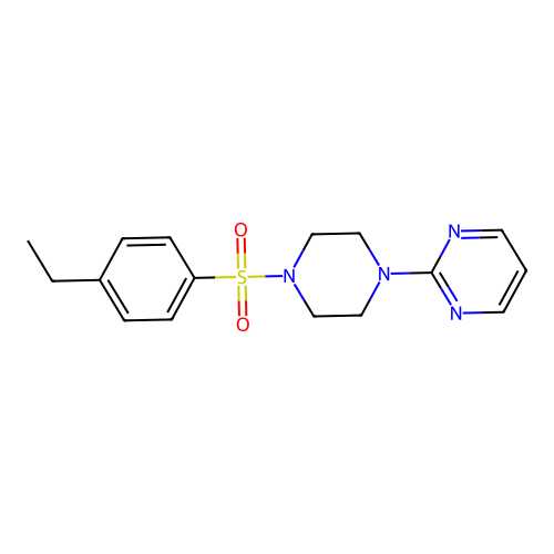2-[4-(4-Ethylphenyl)sulfonylpiperazin-1-yl]pyrimidine structure