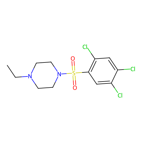 1-Ethyl-4-(2,4,5-trichlorobenzenesulfonyl)piperazine structure