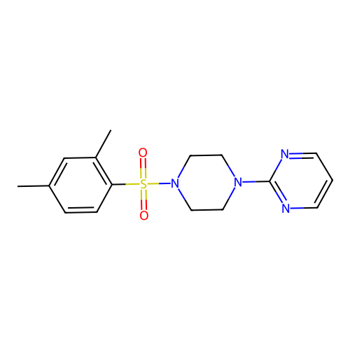 2-[4-(2,4-Dimethylphenyl)sulfonylpiperazin-1-yl]pyrimidine structure