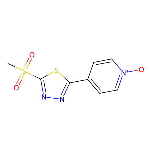 4-[5-(Methanesulfonyl)-1,3,4-thiadiazol-2-yl]-1-oxo-1lambda~5~-pyridine structure