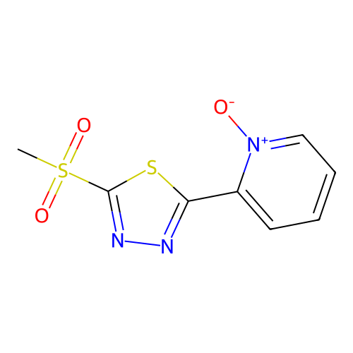 2-[5-(Methanesulfonyl)-1,3,4-thiadiazol-2-yl]-1-oxo-1lambda~5~-pyridine structure