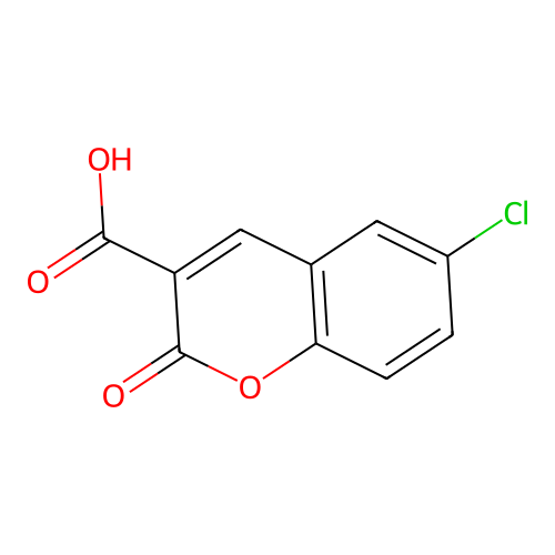 6-Chloro-2-oxo-2H-chromene-3-carboxylic acid structure