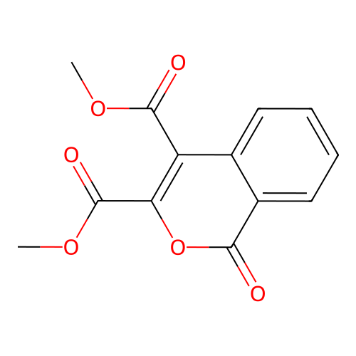 1H-2-benzopyran-3,4-dicarboxylic acid, 1-oxo-, dimethyl ester structure