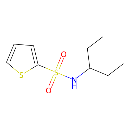 N-(pentan-3-yl)thiophene-2-sulfonamide structure
