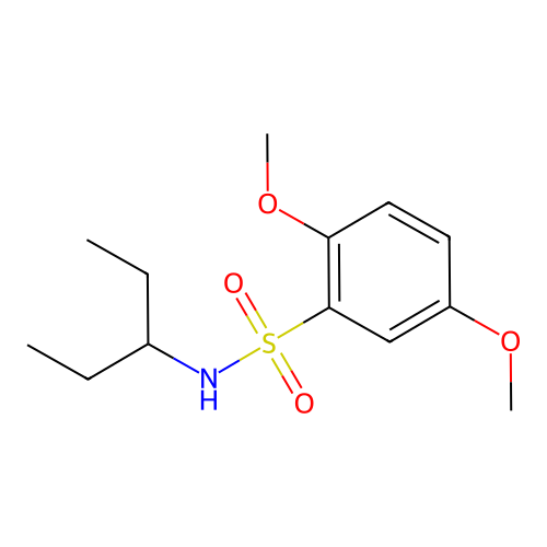 2,5-dimethoxy-N-pentan-3-ylbenzenesulfonamide structure
