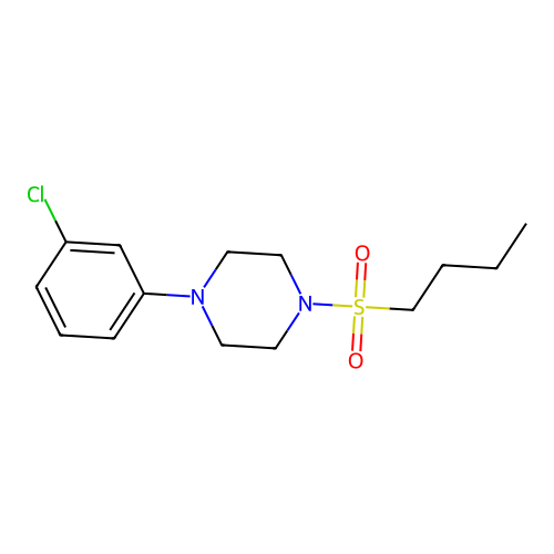 1-Butylsulfonyl-4-(3-chlorophenyl)piperazine structure