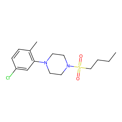 1-Butylsulfonyl-4-(5-chloro-2-methylphenyl)piperazine structure
