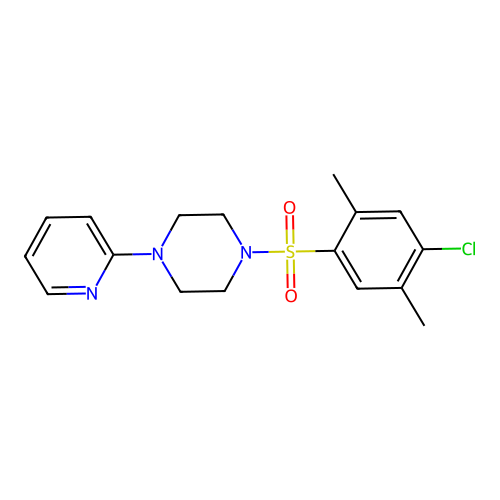 1-(4-Chloro-2,5-dimethylphenyl)sulfonyl-4-pyridin-2-ylpiperazine structure