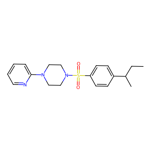 1-(4-Butan-2-ylphenyl)sulfonyl-4-pyridin-2-ylpiperazine structure
