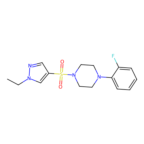 1-(1-Ethylpyrazol-4-yl)sulfonyl-4-(2-fluorophenyl)piperazine structure