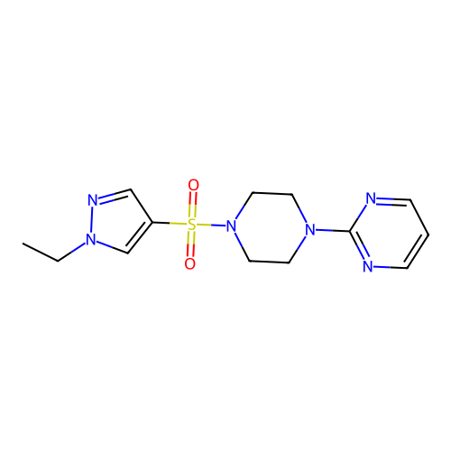 2-[4-(1-Ethylpyrazol-4-yl)sulfonylpiperazin-1-yl]pyrimidine structure