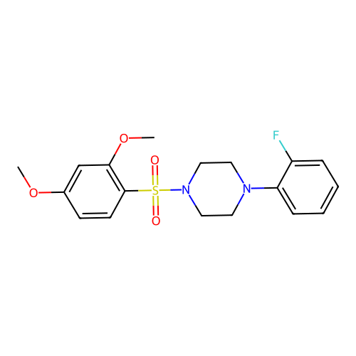 1-(2,4-Dimethoxyphenyl)sulfonyl-4-(2-fluorophenyl)piperazine structure