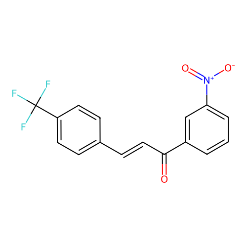 1-(3-Nitrophenyl)-3-[4-(trifluoromethyl)phenyl]prop-2-en-1-one structure