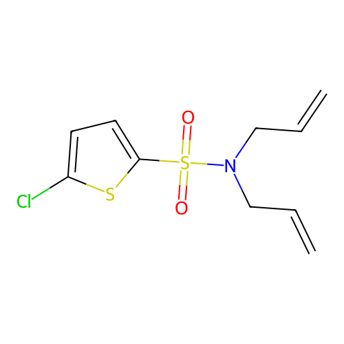 5-chloro-N,N-bis(prop-2-enyl)thiophene-2-sulfonamide structure