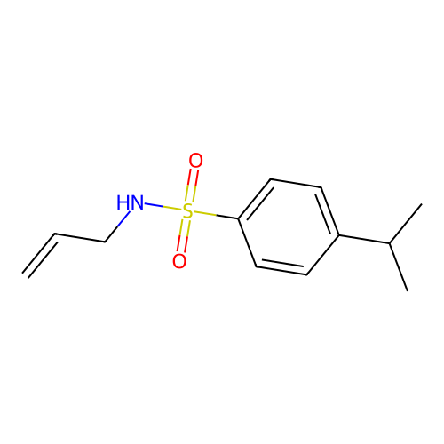 4-propan-2-yl-N-prop-2-enylbenzenesulfonamide structure