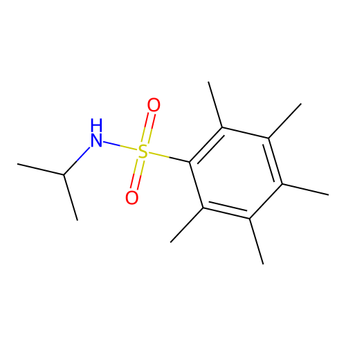 2,3,4,5,6-pentamethyl-N-propan-2-ylbenzenesulfonamide structure
