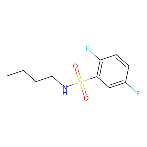 N-butyl-2,5-difluorobenzenesulfonamide structure