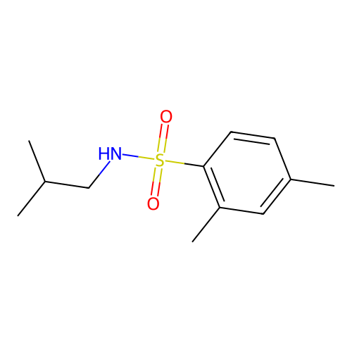 N-isobutyl-2,4-dimethylbenzenesulfonamide structure