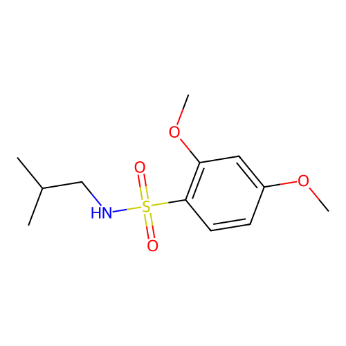 2,4-dimethoxy-N-(2-methylpropyl)benzenesulfonamide structure