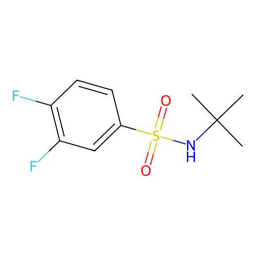 N-tert-butyl-3,4-difluorobenzenesulfonamide structure