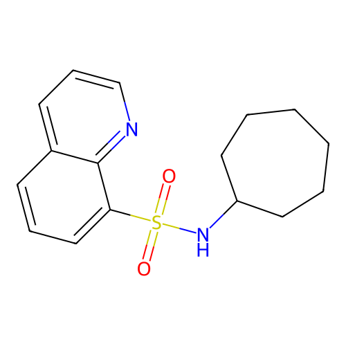 N-cycloheptylquinoline-8-sulfonamide structure