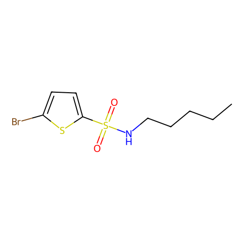 5-bromo-N-pentylthiophene-2-sulfonamide structure