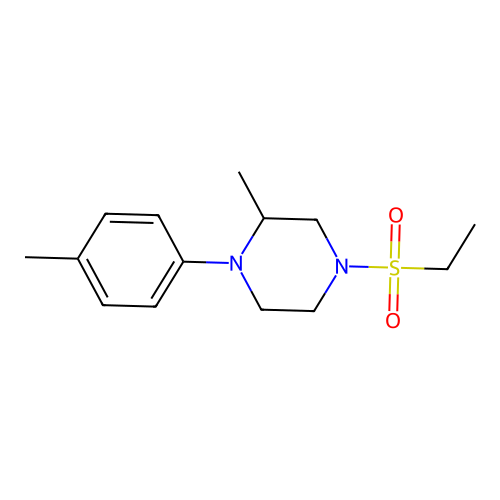4-(Ethylsulfonyl)-2-methyl-1-(4-methylphenyl)piperazine structure