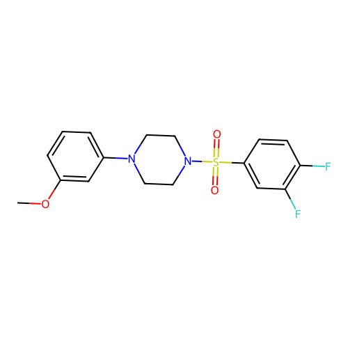 1-(3,4-Difluorophenyl)sulfonyl-4-(3-methoxyphenyl)piperazine structure