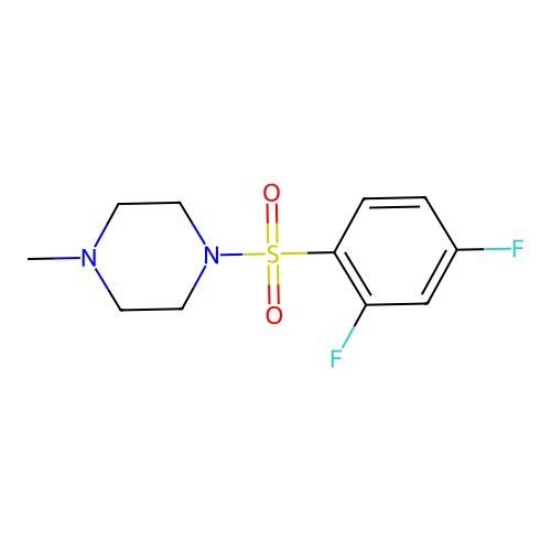 1-(2,4-Difluorophenyl)sulfonyl-4-methylpiperazine structure