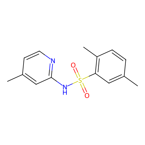 2,5-dimethyl-N-(4-methylpyridin-2-yl)benzenesulfonamide structure