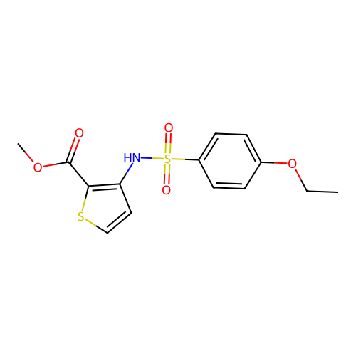 Methyl 3-{[(4-ethoxyphenyl)sulfonyl]amino}thiophene-2-carboxylate structure