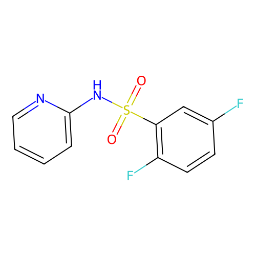 2,5-difluoro-N-pyridin-2-ylbenzenesulfonamide structure