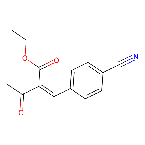 Ethyl 2-(4-cyanobenzylidene)-3-oxobutanoate structure