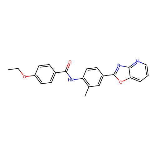 4-ethoxy-N-[2-methyl-4-([1,3]oxazolo[4,5-b]pyridin-2-yl)phenyl]benzamide structure