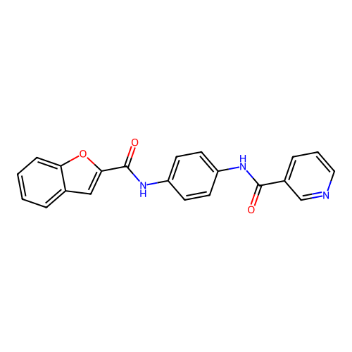 N-[4-(1-benzofuran-2-carbonylamino)phenyl]pyridine-3-carboxamide structure