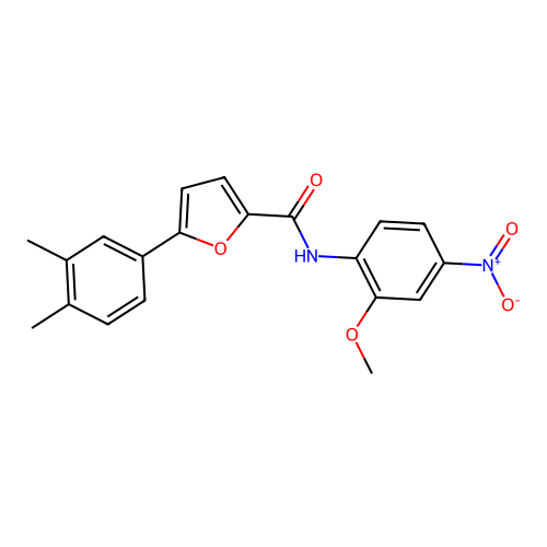 5-(3,4-dimethylphenyl)-N-(2-methoxy-4-nitrophenyl)furan-2-carboxamide structure