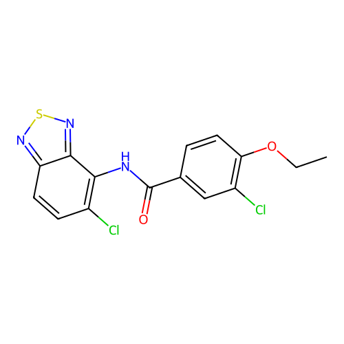 3-chloro-N-(5-chloro-2,1,3-benzothiadiazol-4-yl)-4-ethoxybenzamide structure