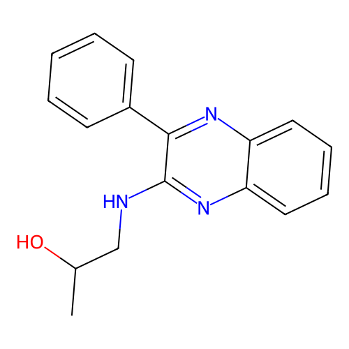 1-[(3-Phenylquinoxalin-2-yl)amino]propan-2-ol structure