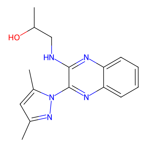 1-[[3-(3,5-Dimethylpyrazol-1-yl)quinoxalin-2-yl]amino]propan-2-ol structure