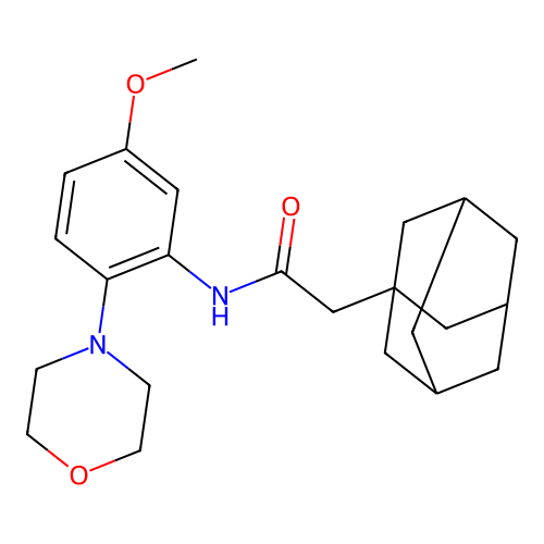 2-(1-adamantyl)-N-(5-methoxy-2-morpholin-4-ylphenyl)acetamide structure